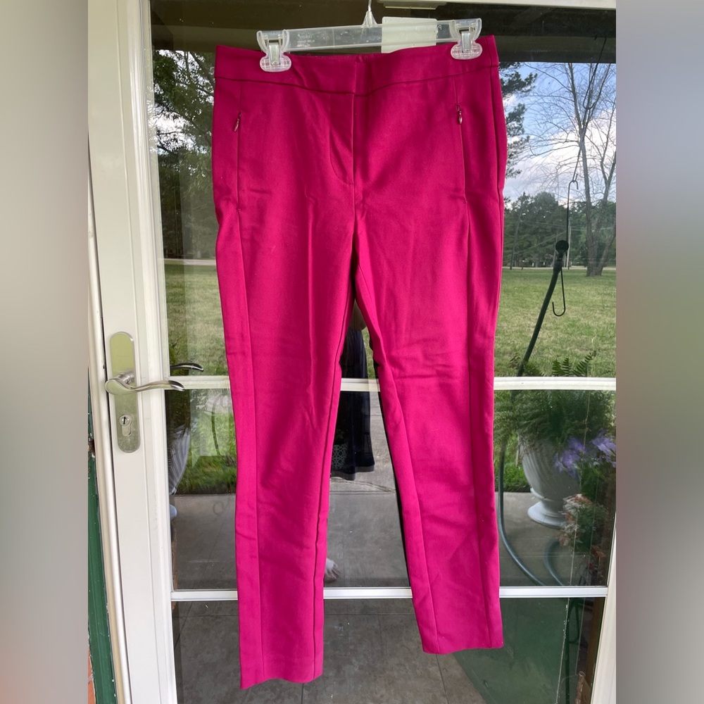 Loft High Waist Skinny Dress Pants Pink Size 4